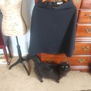 Banana Republic Black Satin Circle Skirt